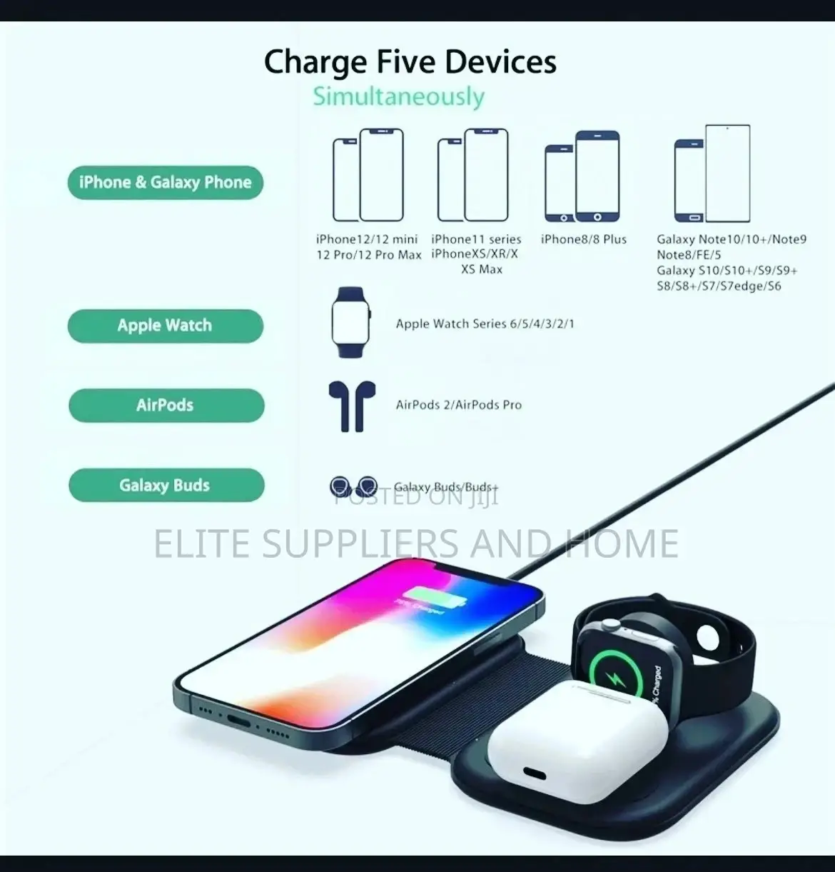 Qi 3 in 1 Wireless Charger