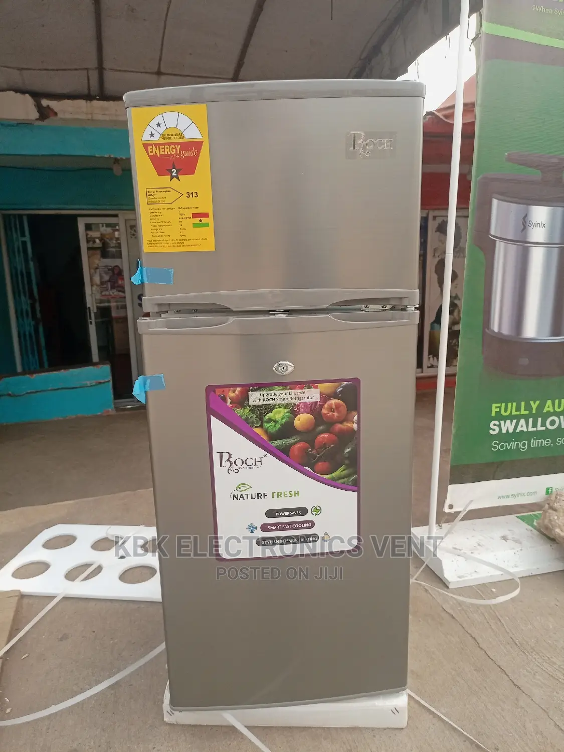 Roch 120ltr Double Door Refrigerator