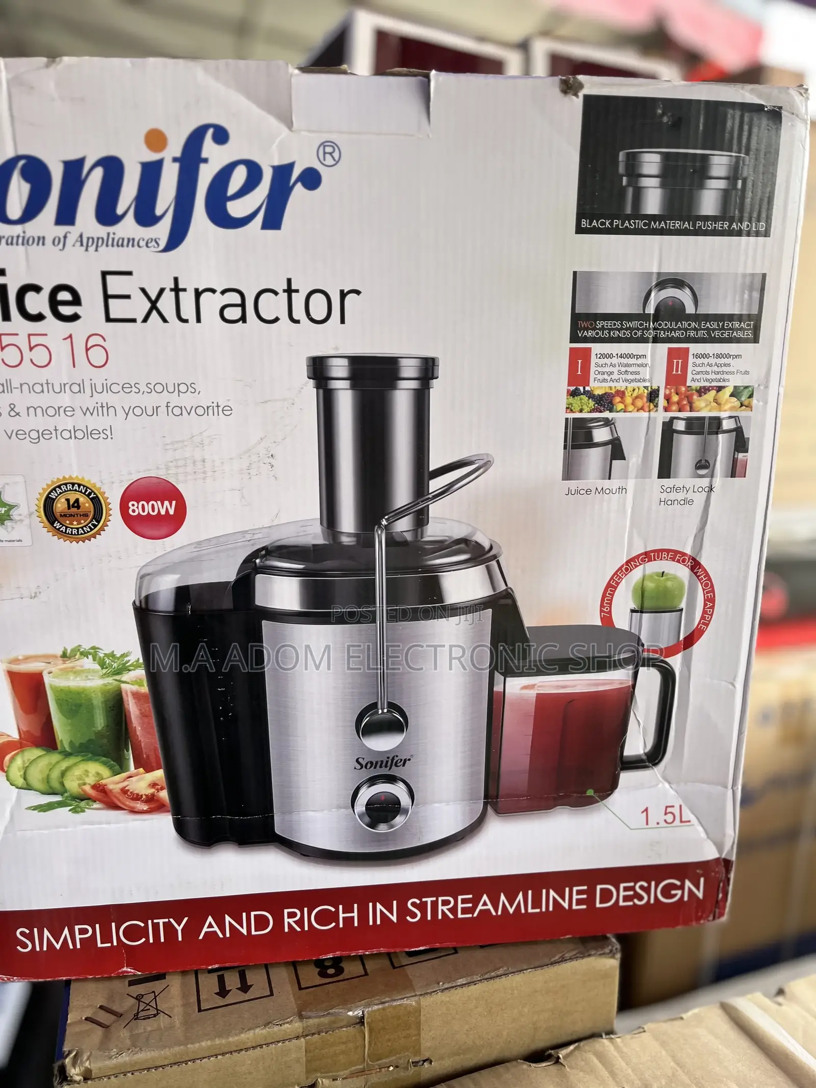 Two Speed Switch Modulation Juice Extractor