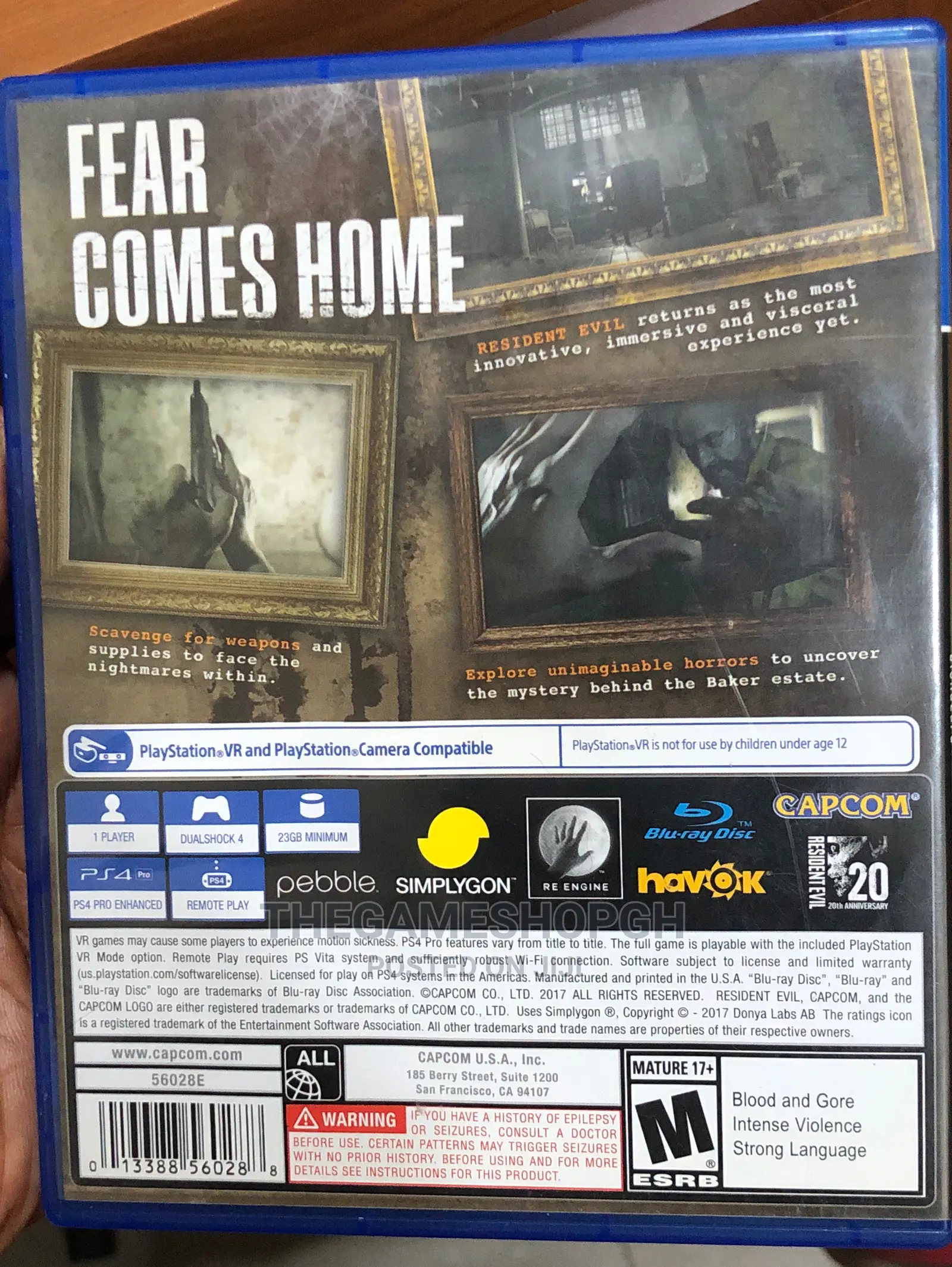 Resident Evil Biohazard Vr Ps4