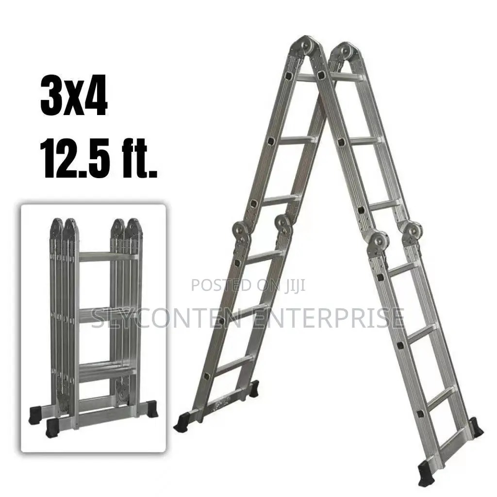 4x3 Steps Foldable Aluminium Ladder