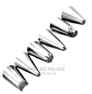 7pcs Silicone Icing Piping Cream Pastry Bag 6 Stainlesssteel