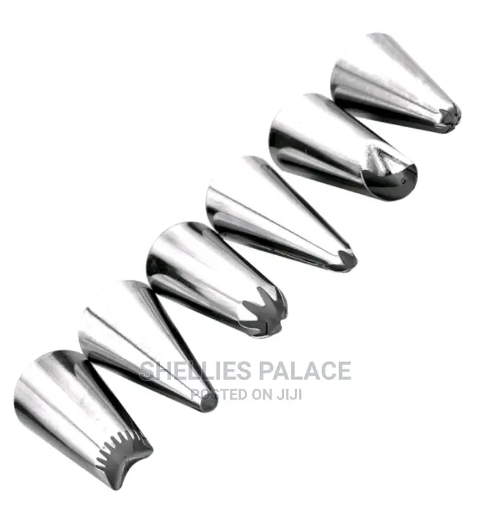 7pcs Silicone Icing Piping Cream Pastry Bag 6 Stainlesssteel