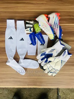 Original Set of Football Gloves and Ball at Cool Price