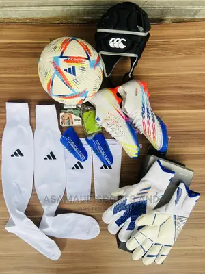 Original Set of Football Gloves and Ball at Cool Price