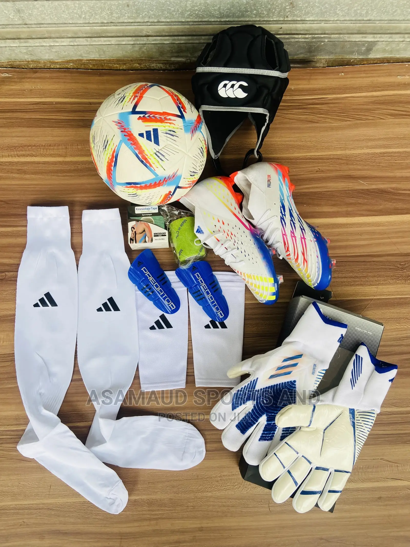 Original Set of Football Gloves and Ball at Cool Price