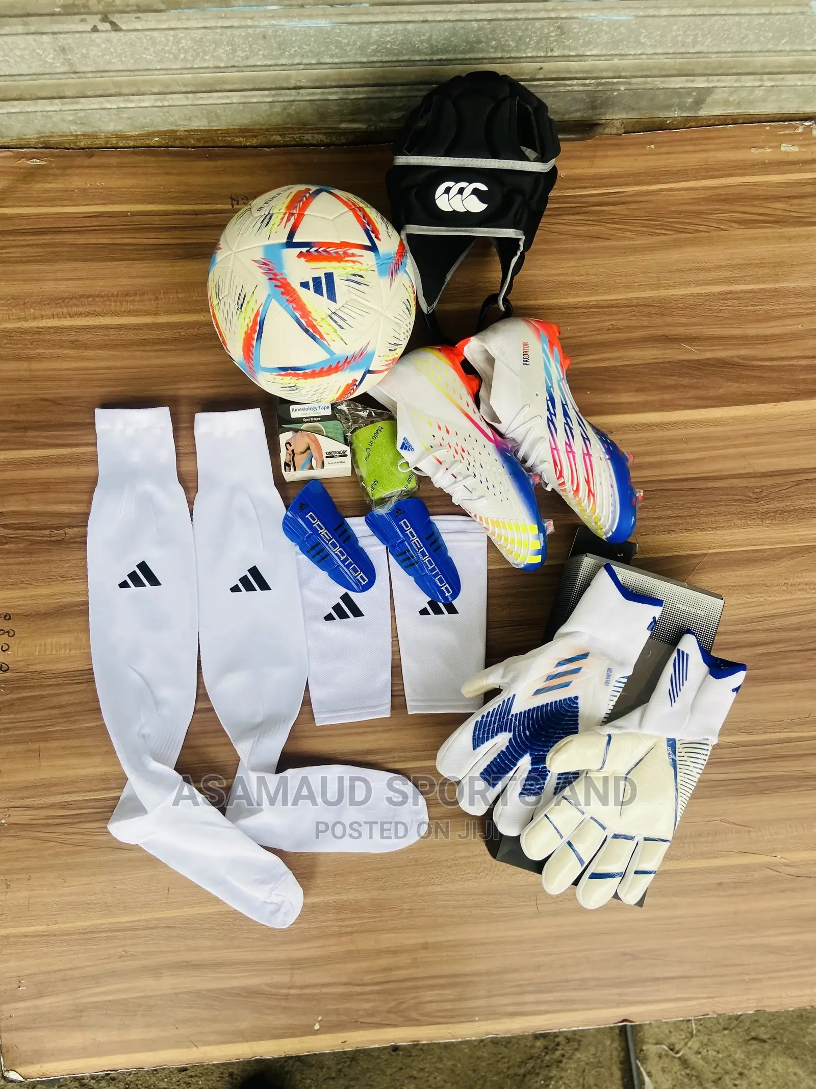 Original Set of Football Gloves and Ball at Cool Price