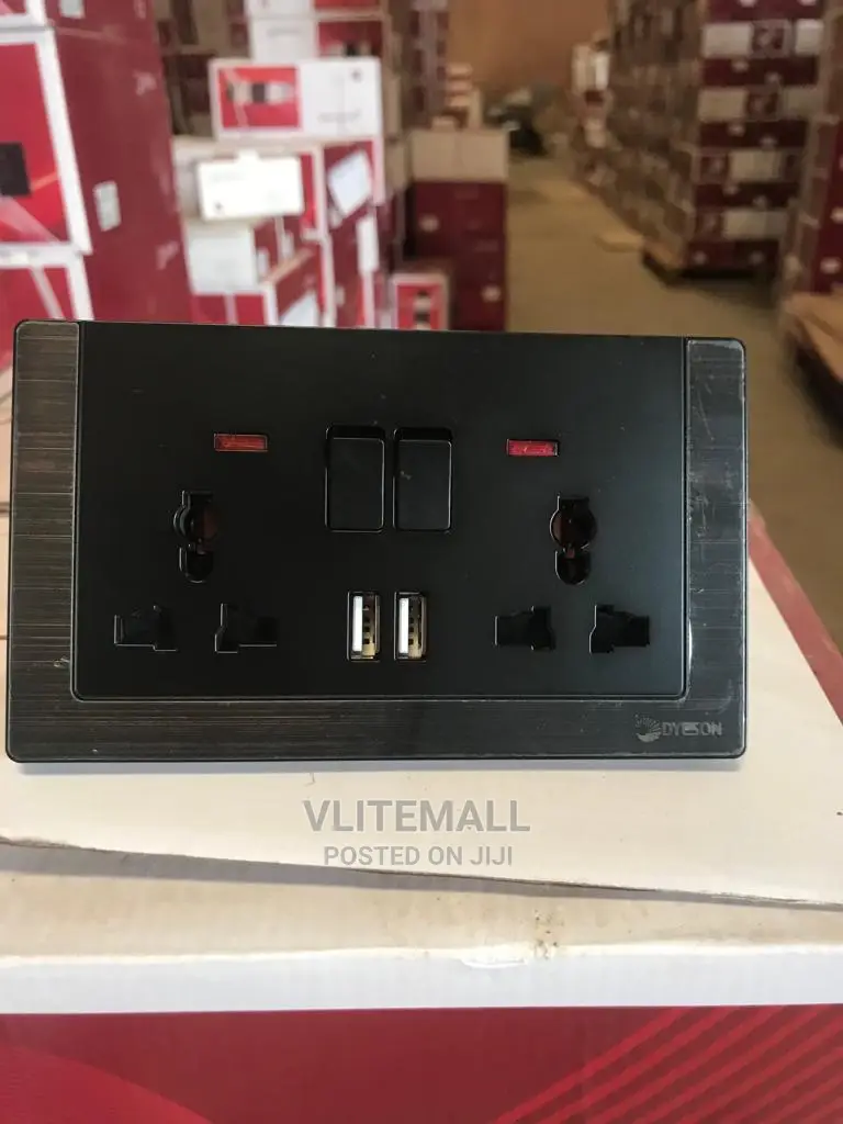 Dyeson Double Multi With 2 USB (Grey Black)