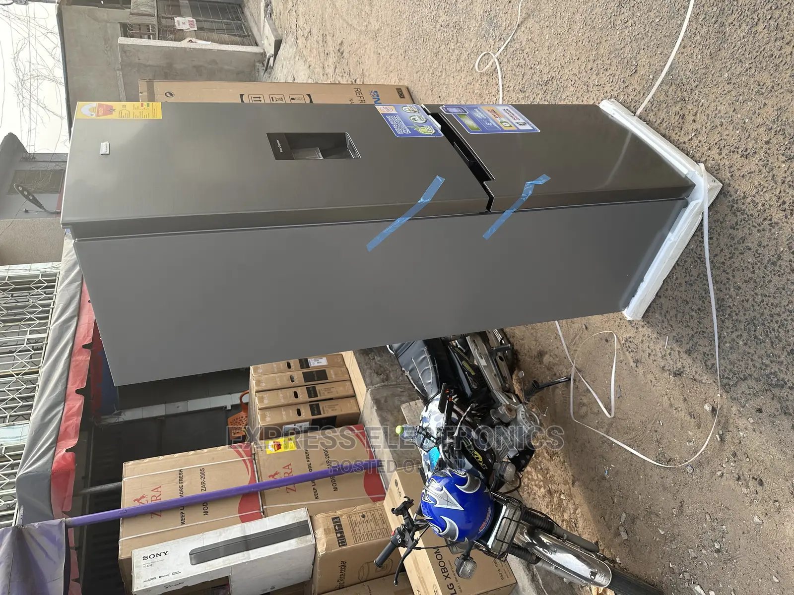 Inner Led Light  Double Door Fridge Nasco With Dispenser