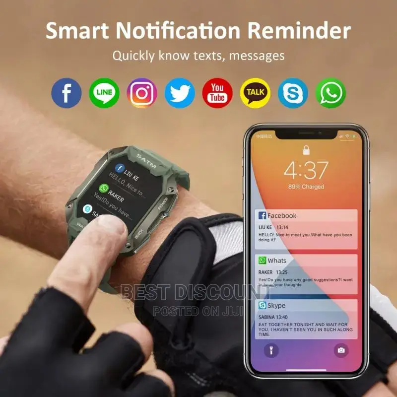 C20 Military Smartwatch Fitness Tracker