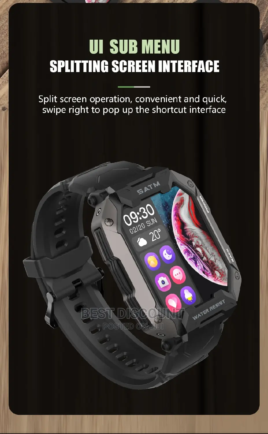 C20 Military Smartwatch Fitness Tracker