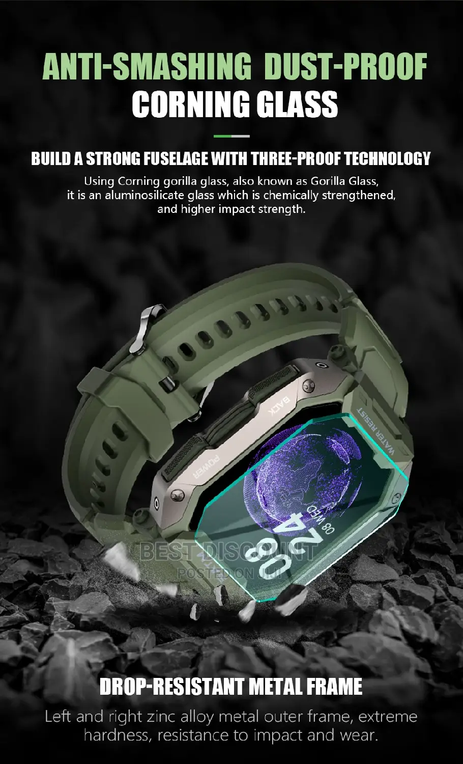 C20 Military Smartwatch Fitness Tracker
