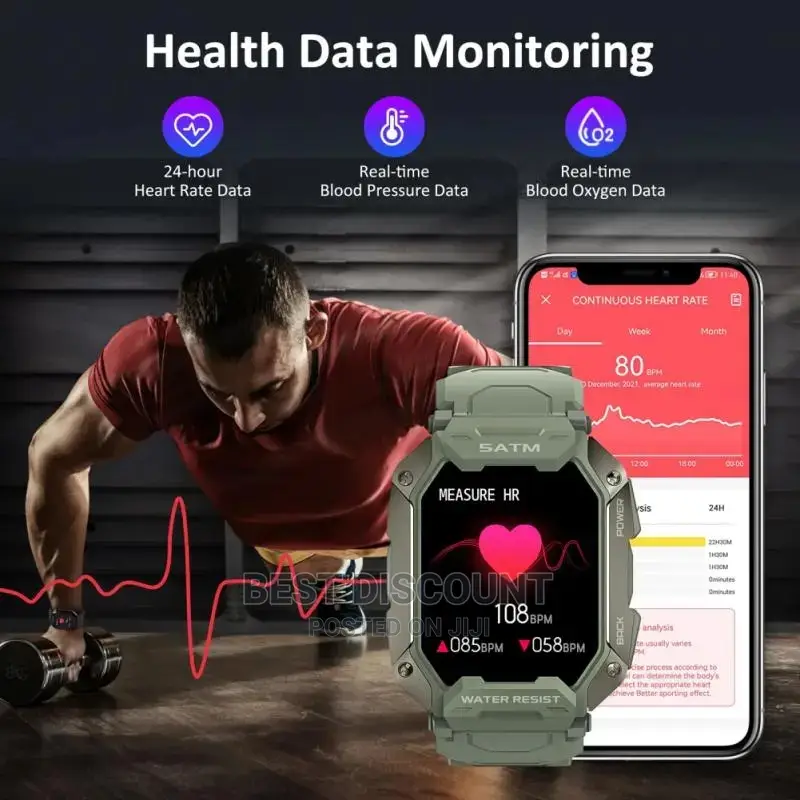 C20 Military Smartwatch Fitness Tracker