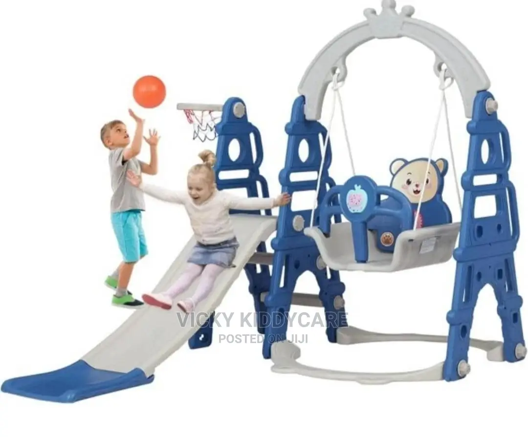 Kids Play Slide With Swing