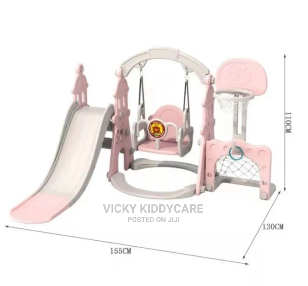 Kids Play Slide With Swing