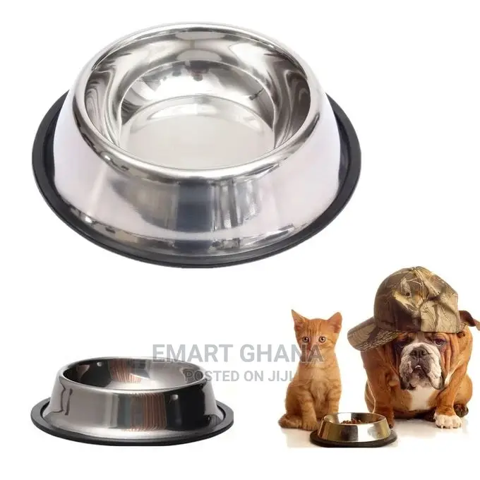 Stainless Steel Pet Dog Cat Puppy Food Water Single Bowl One