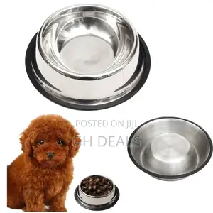 Stainless Steel Pet Dog Cat Puppy Food Water Single Bowl One