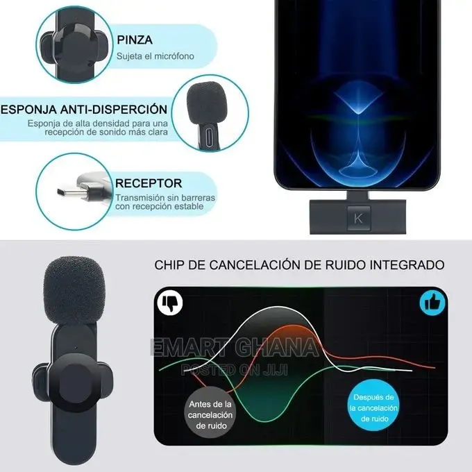 General BOMGE Camera Wireless Lapel 2 Lavalier Microphone