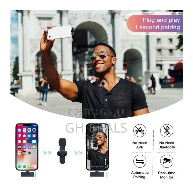 General BOMGE Camera Wireless Lapel 2 Lavalier Microphone