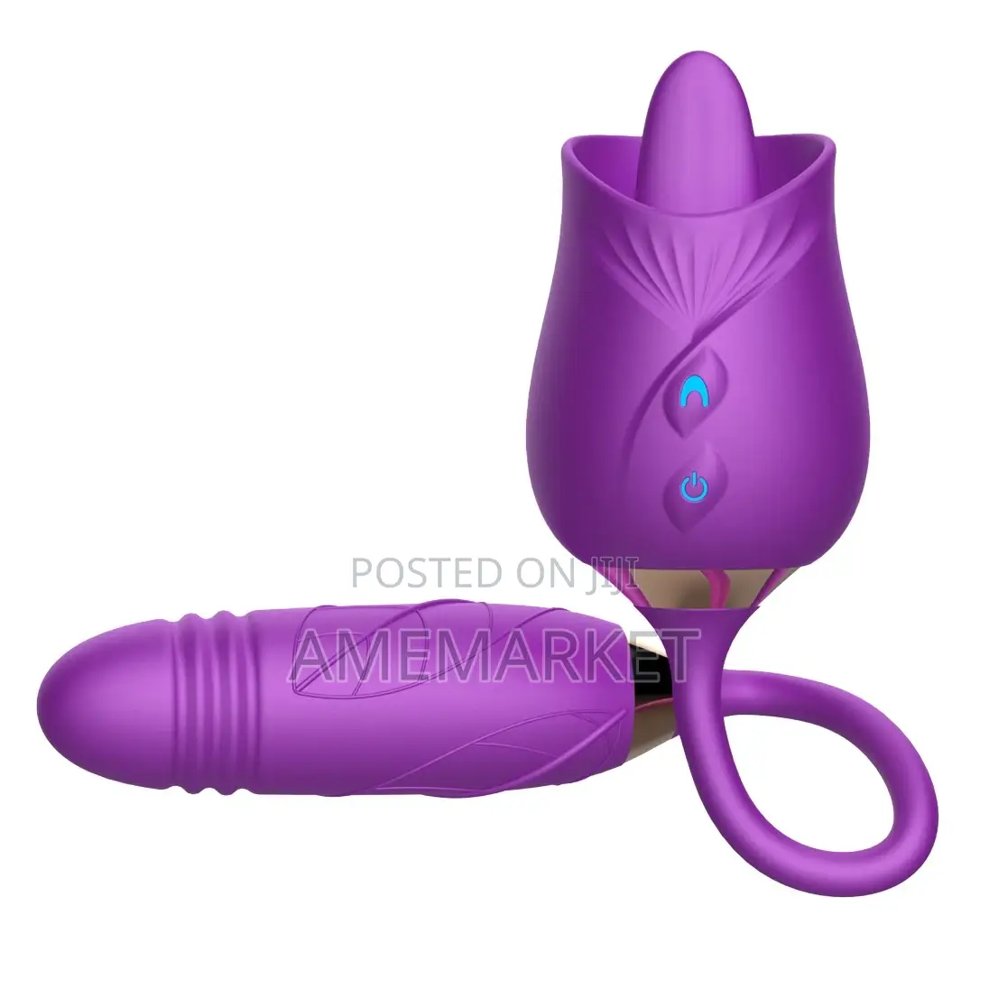 Rose Tongue Licking / Sucking Vibrator Dildo Sex Toy