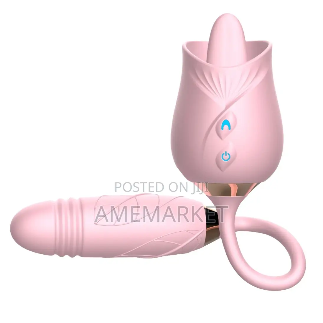 Rose Tongue Licking / Sucking Vibrator Dildo Sex Toy