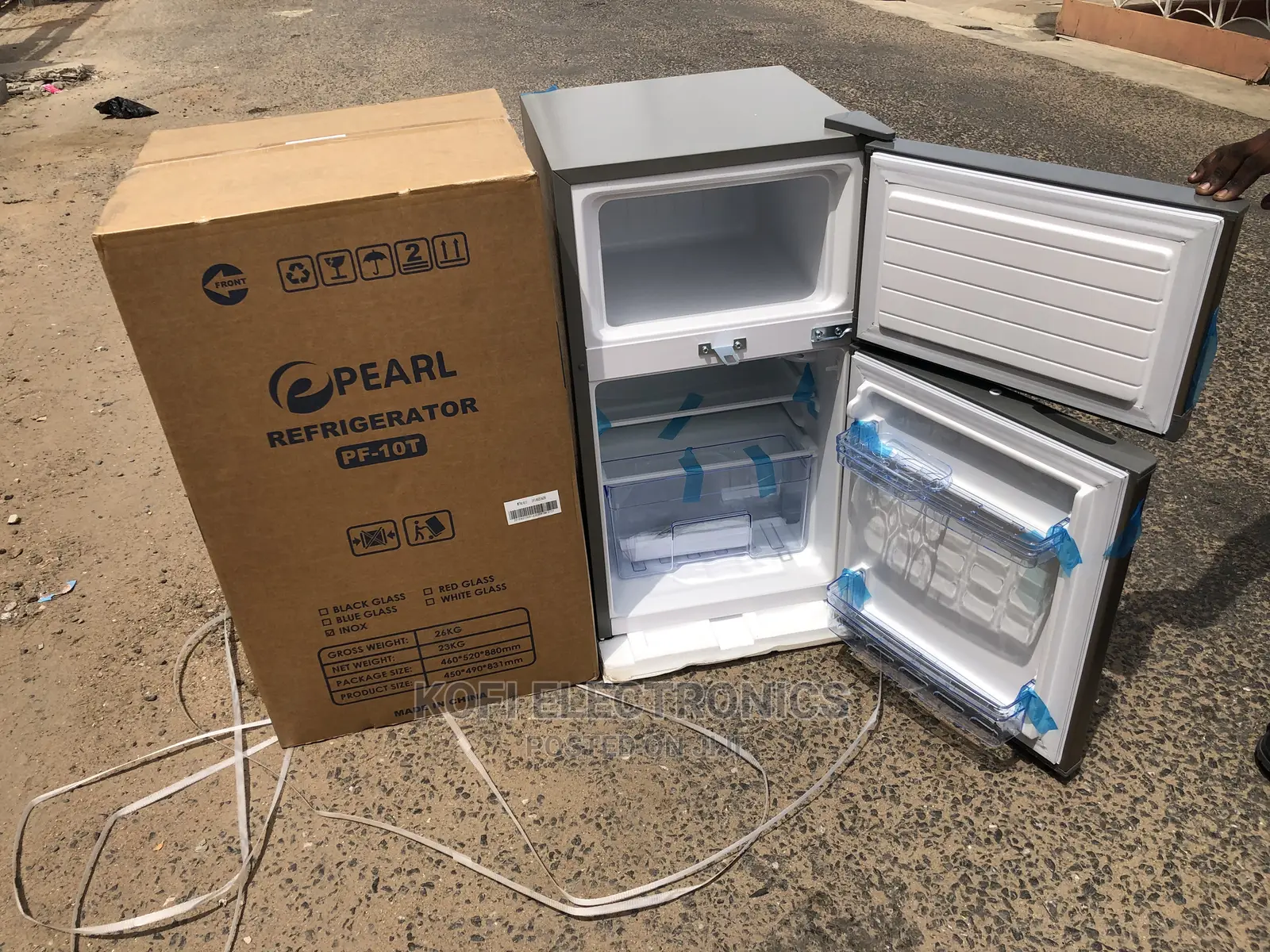 Pearl 80liters Table Top Double Fridge With Interior Light