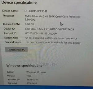 Desktop Computer Asus 8GB AMD HDD 1T