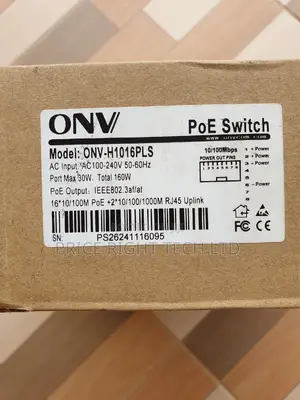 Brand New Onv-H1016pl Gigabit Uplink Poe Switch 16 Port