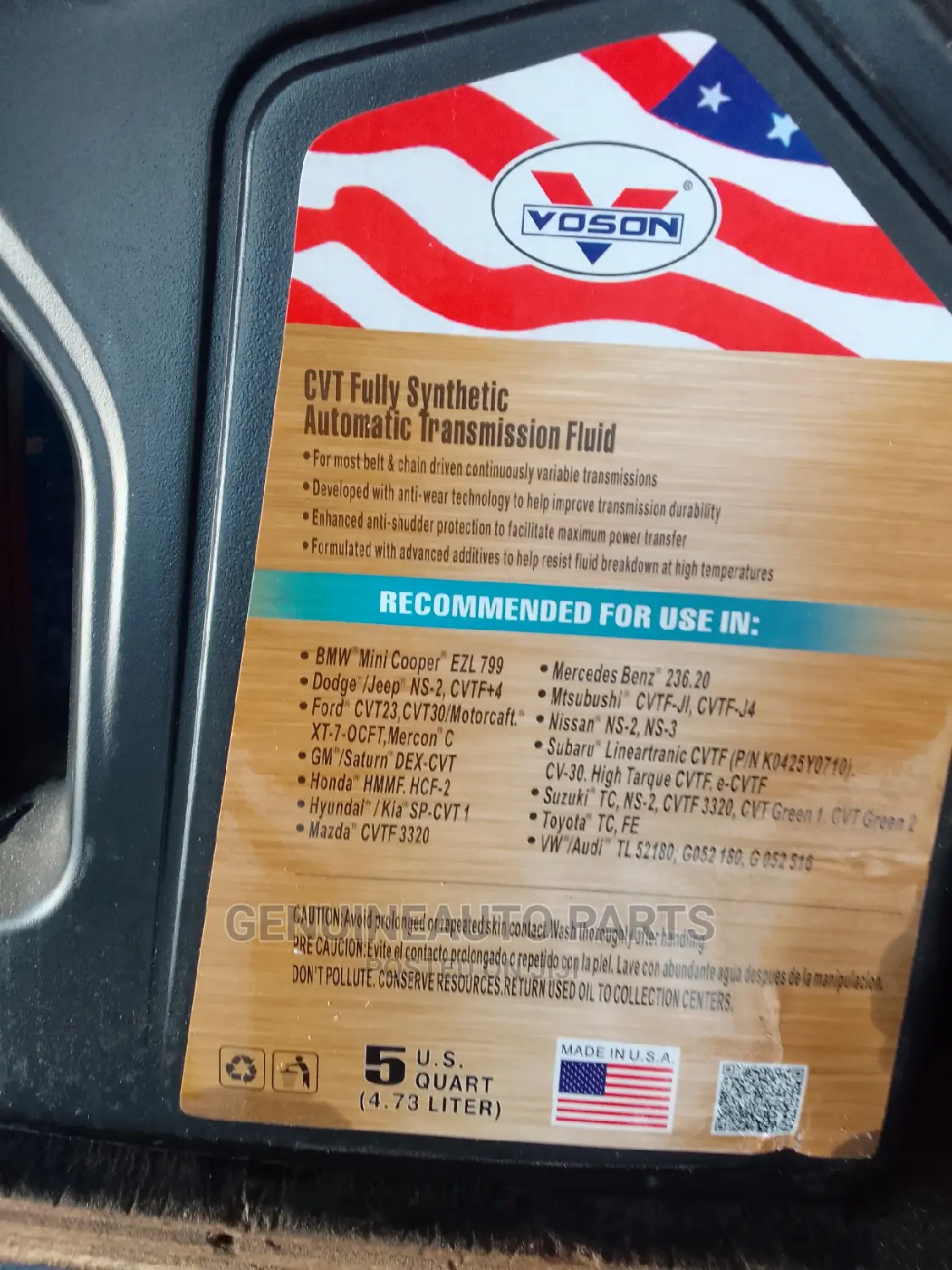 Fully Synthetic CVT FLUID 5 Litres
