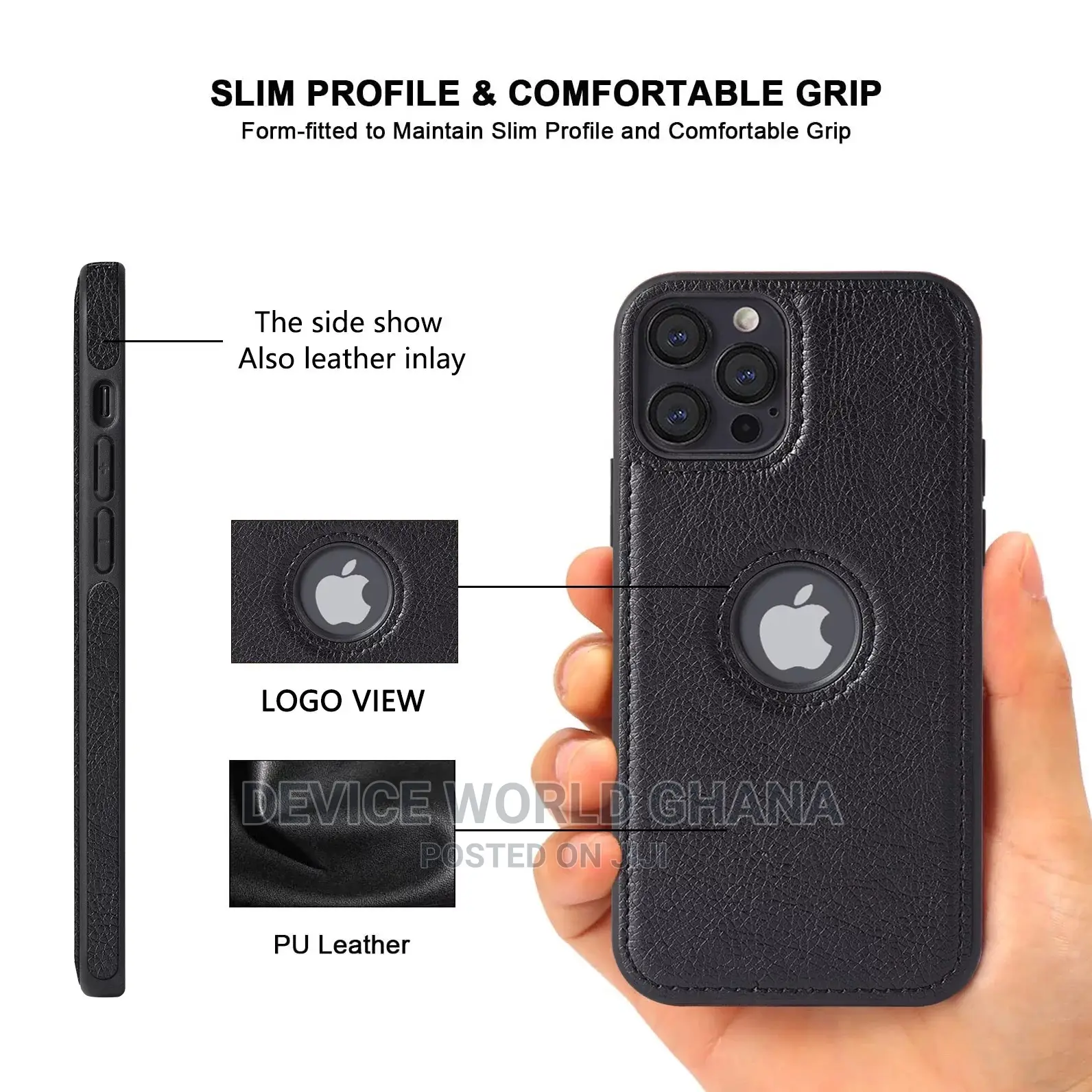Pz Leather Back Case for iPhone 17promax 17pro 17