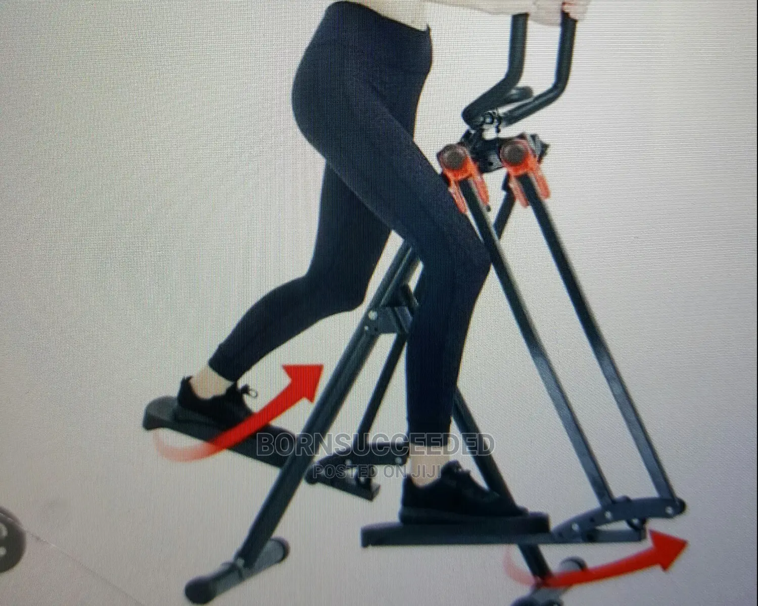 Folderble Elliptical Exercise Machine Air Walker Stepper