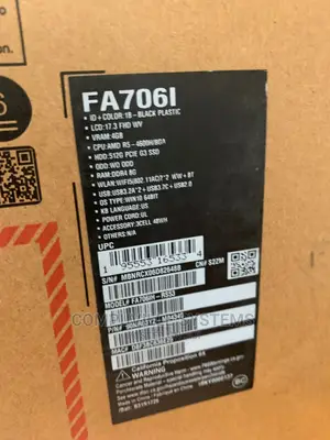 New Laptop Asus TUF Gaming A15 8GB AMD Ryzen SSD 512GB