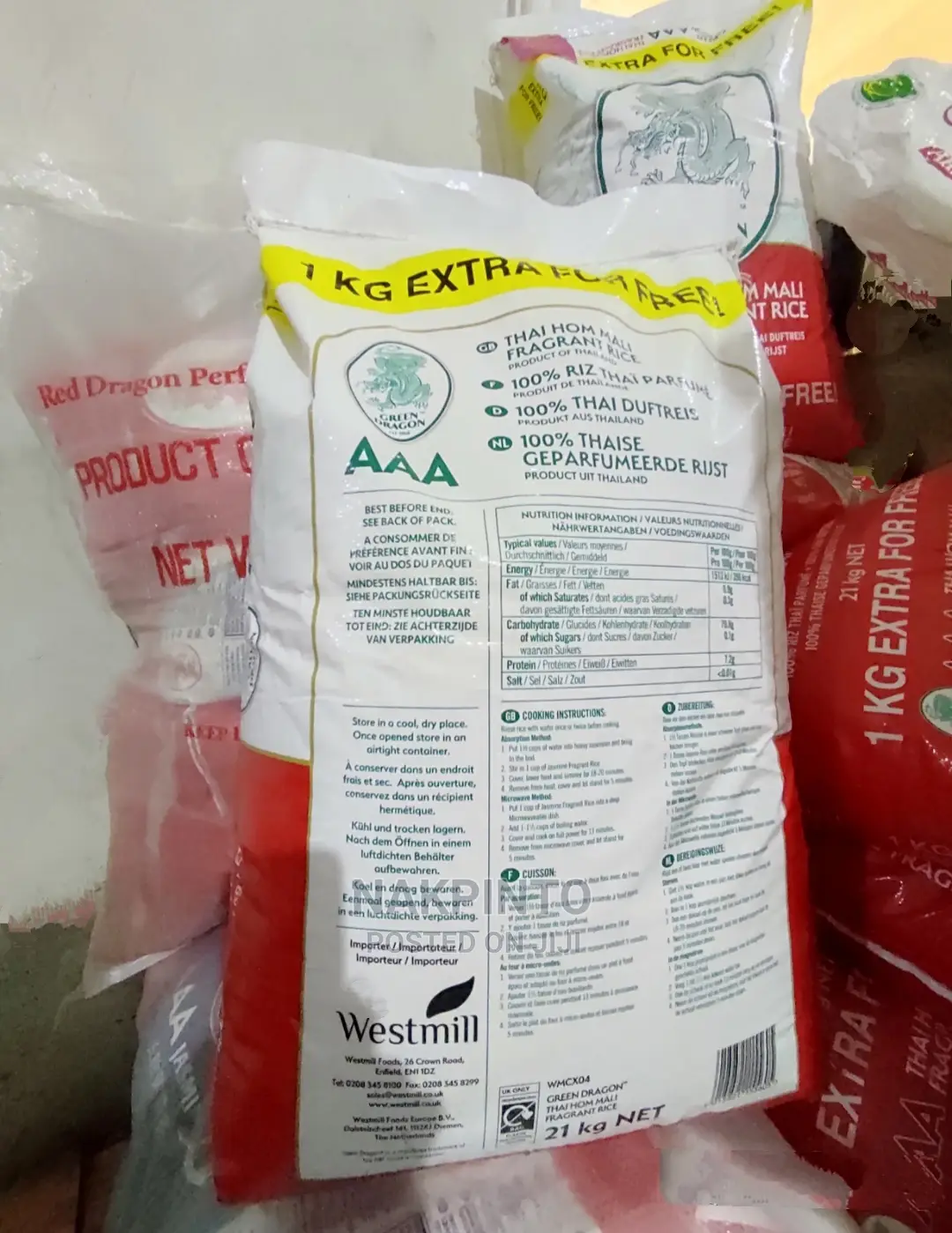 Green Dragon Thai Fragrant Rice ( Jasmine ) Aaa