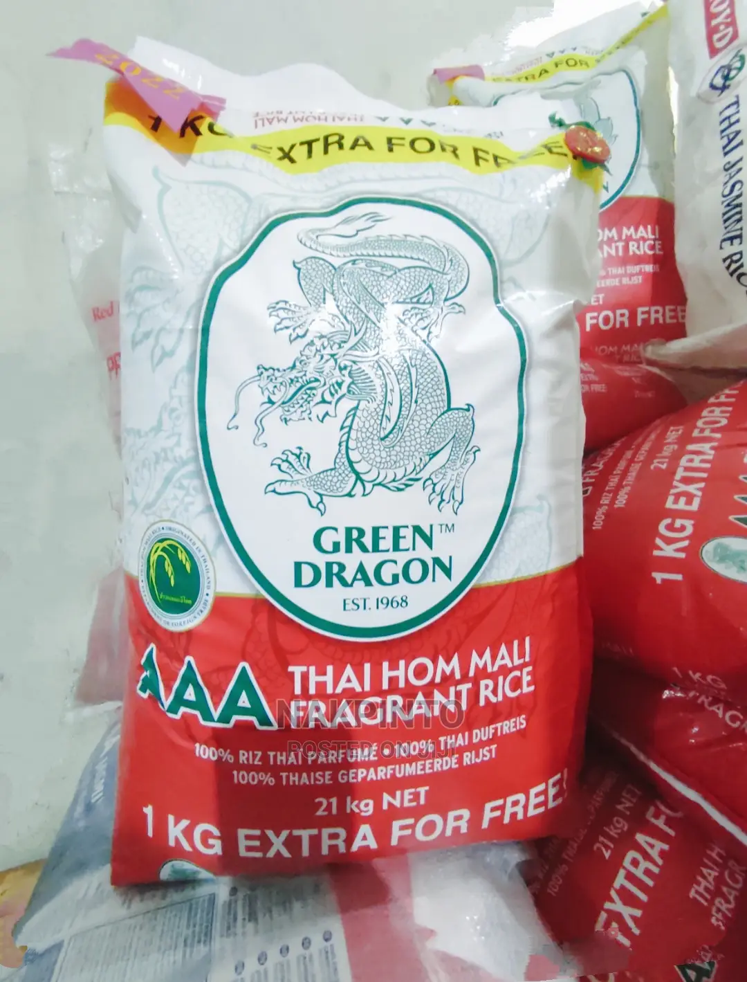 Green Dragon Thai Fragrant Rice ( Jasmine ) Aaa