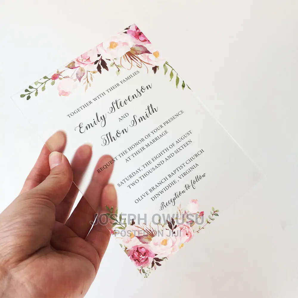 Wedding Invitation Cards - Transparent