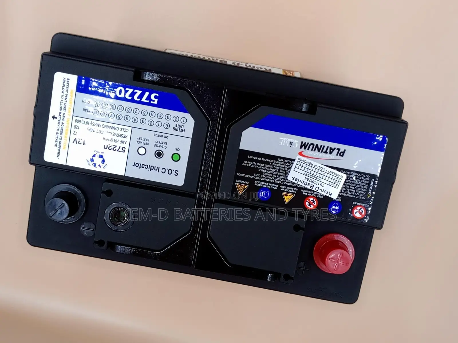 Car Battery + Free Delivery ( 15 Plates Platinum for Cruze )