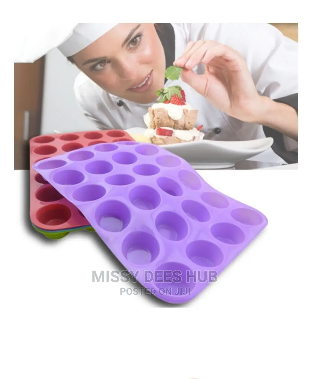Silicone Cupcake Tray - 12 Holes