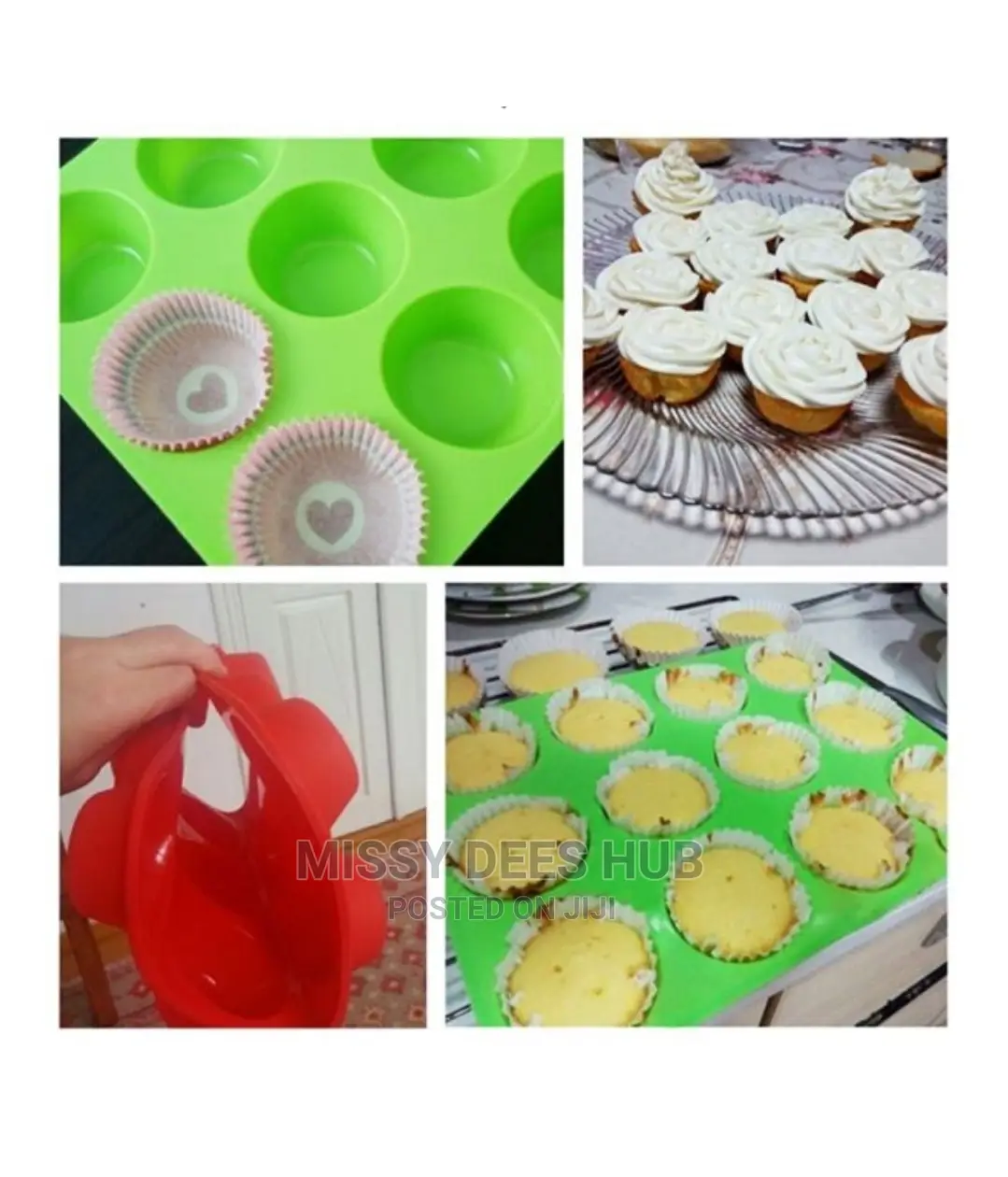 Silicone Cupcake Tray - 12 Holes