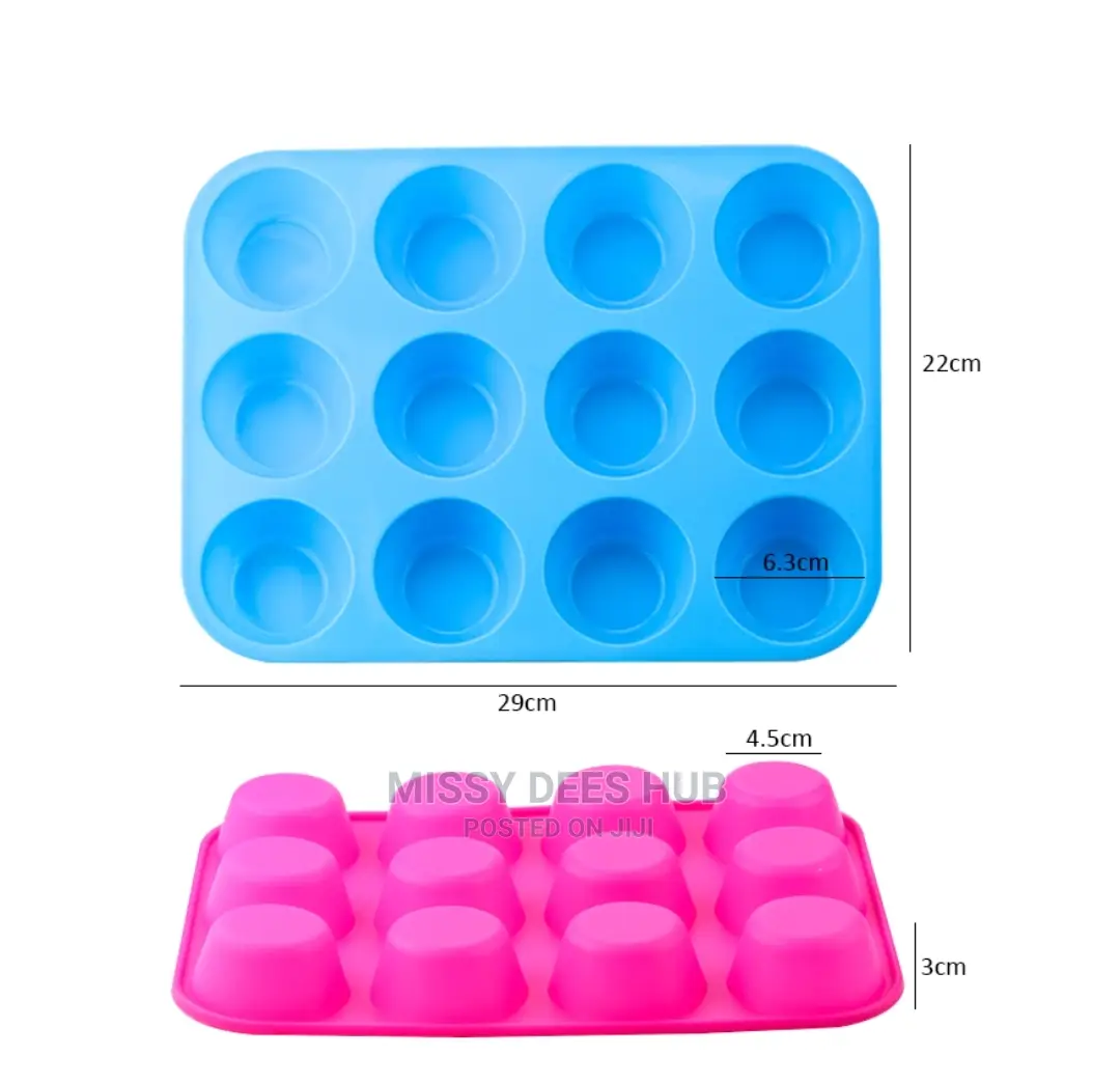 Silicone Cupcake Tray - 12 Holes