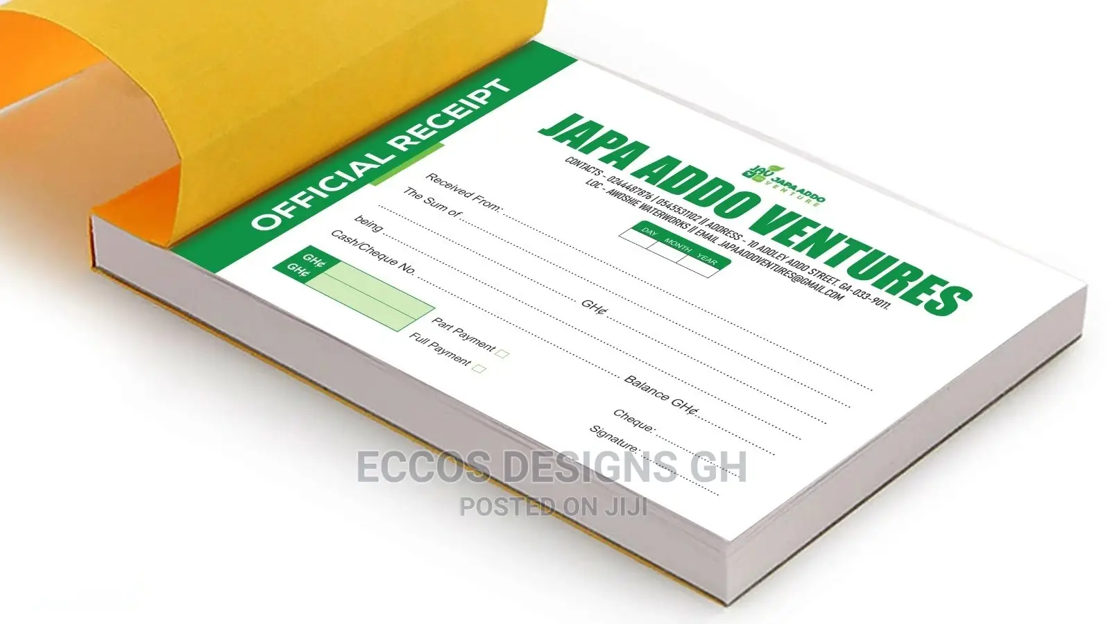 Receipt Book and Invoice