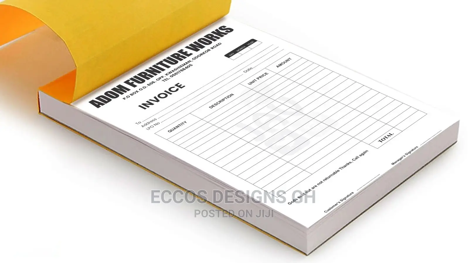 Receipt Book and Invoice