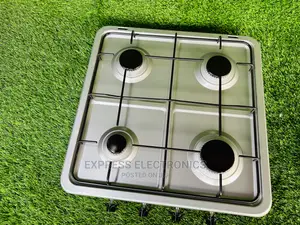 (4B) 4 Gas Burner, Grey Volcano Table Top
