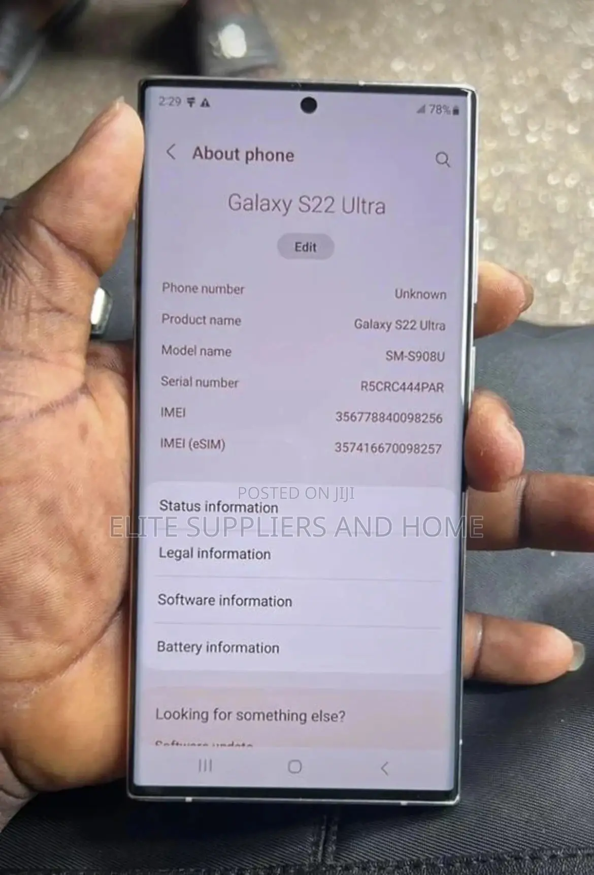 New Samsung Galaxy S22 Ultra 256 GB Silver