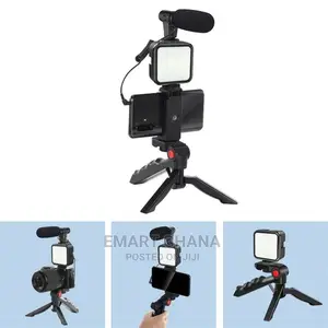 Phone Vlog Video Kit With Adjustable Tripod/ Stabilizer