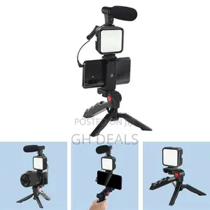 Phone Vlog Video Kit With Adjustable Tripod/ Stabilizer
