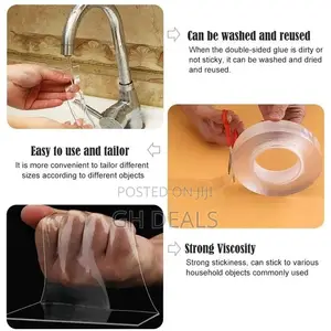 Multifunctional Nano Double-Sided Grip Tape - Transparent