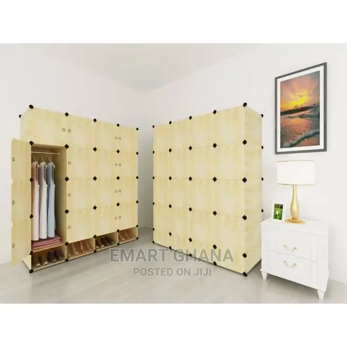 Lindy 16 Cubes Plastic Wardrobe + 4 Cubes Shoe Rack