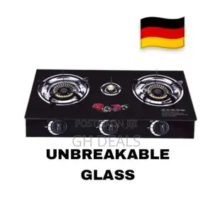 GERMAN - Unbreakable Tempered Glass Surface 3 Burner