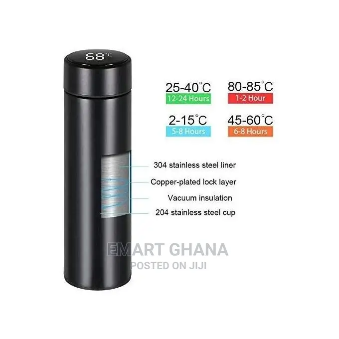 LED Thermos, Personalized Water Bottle With Temperature