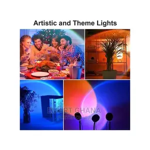 USB Sunset Lamp With 4PCS Different Colors Films 360 Degree